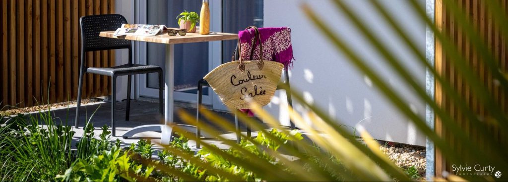 terrasse du studio premium Athome La Rochelle.